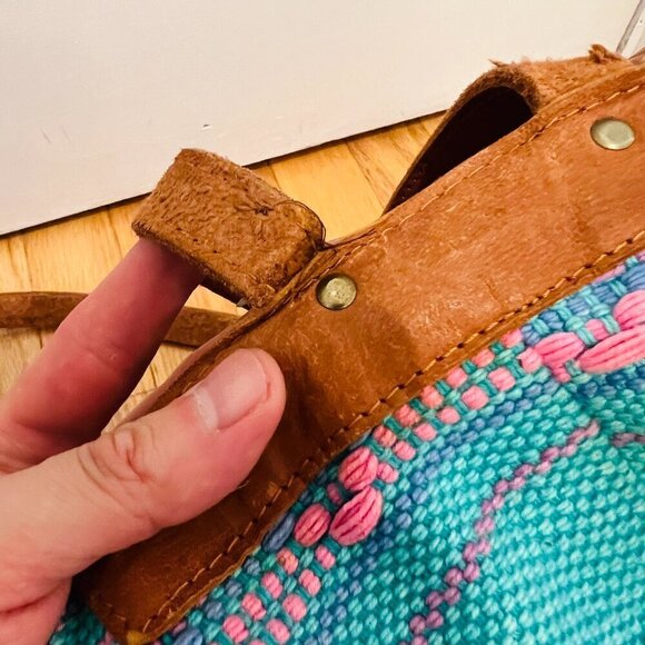 Vintage American Darling Backpack Hand Tooled Saddle Blanket Genuine Leather - Picture 13 of 16